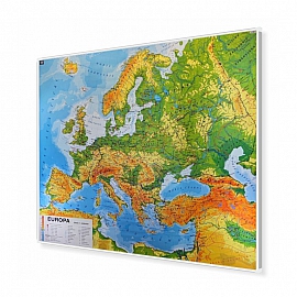 Europa fizyczna 180x150cm. Mapa do wpinania.
