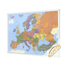 Europa Kodowa 134x100cm. Mapa do wpinania.