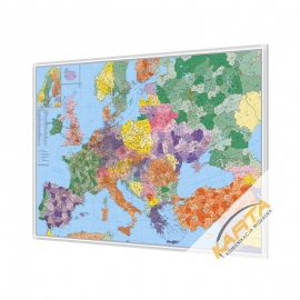 Europa Kodowa 137x87 cm. Mapa do wpinania.