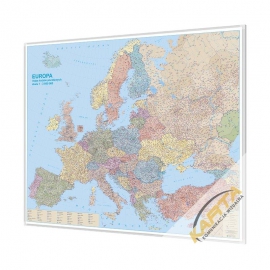Europa Kodowa 163x136 cm. Mapa magnetyczna.