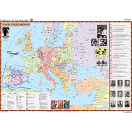 Europa w latach 1919-1939 - mapa ścienna 160x120 cm