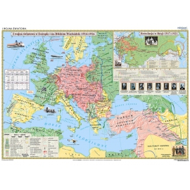 I Wojna Światowa 1914-16 - mapa ścienna 160x120 cm