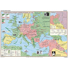 I Wojna Światowa 1917-18 - mapa ścienna 200 x 150 cm