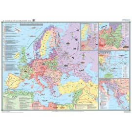 II Wojna Światowa 1943-1945 - mapa ścienna 160x120 cm