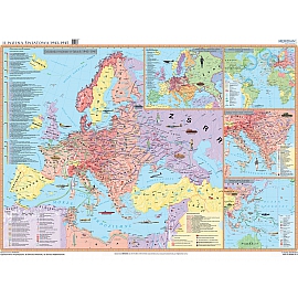 II Wojna Światowa 1943-1945 - mapa ścienna 200 x 150 cm