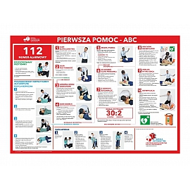 Plansza z PCV "Pierwsza Pomoc - ABC" (edycja 2023)