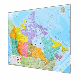 Kanada polityczna 126x102cm. Mapa do wpinania