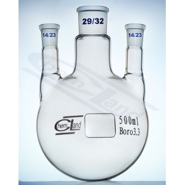 Kolba kulista 3 szyje proste 0100ml 19/26 i 14/23 - 3 szt.