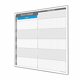 Plan lekcji dla 12 klas i 20 nauczycieli 70x92cm magnetyczny suchościeralny