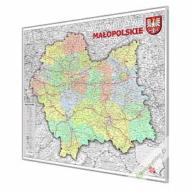 Małopolskie administracyjno-drogowa 100x86cm. Mapa magnetyczna