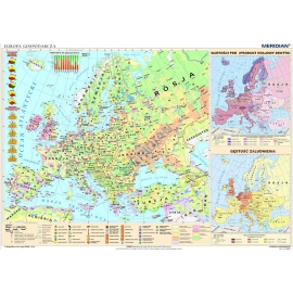 Mapa gospodarcza Europy 200x150 cm