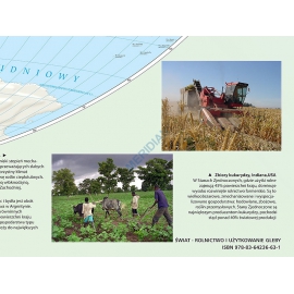 Mapa gospodarcza świata - rolnictwo i użytkowanie gleby (2012) 160x120 cm