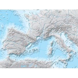 Mapa hipsometryczna Europy - ćwiczeniowa