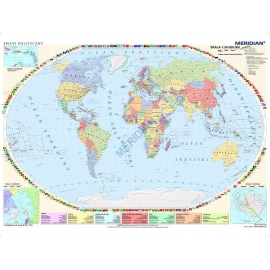 Mapa polityczna świata (stan na 2023) 160x120 cm