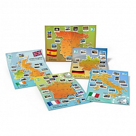 Mapas de los Países de Europa - zestaw posterów cywilizacyjnych