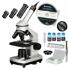 Mikroskop Bresser JUNIOR, 40x-1024x, kamera HD 1MP, walizka