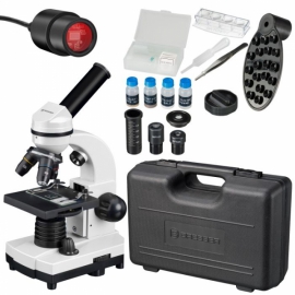 Mikroskop uczniowski Bresser Biolux SEL, 40x-1600x, walizka, fotoadapter, kamera Full HD