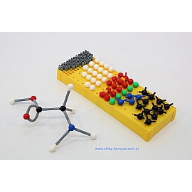 Molekuły - modele atomów z wypustkami - zestaw A ( chemia nieorganiczna )