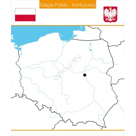 Nakładka magnetyczna 100 % - Mapa Polski stolica