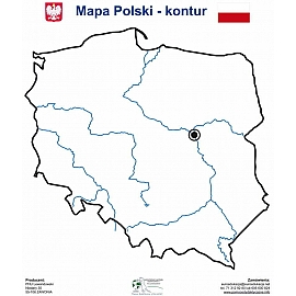 Nakładka magnetyczna na tablicę MAPA POLSKI KONTUR