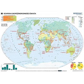 Ochrona bioróżnorodności świata - mapa ścienna 160 x 120 cm