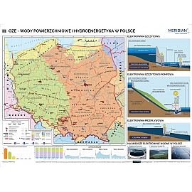 OZE - wody powierzchniowe i hydroenergetyka w Polsce 200 x 150 cm