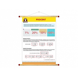 Plansza dydaktyczna Procent 70 x 100 cm