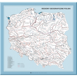 REGIONY GEOGRAFICZNE POLSKI – MEZOREGIONY Mapa ścienna