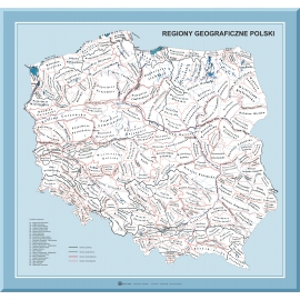 REGIONY GEOGRAFICZNE POLSKI – MEZOREGIONY Mapa ścienna