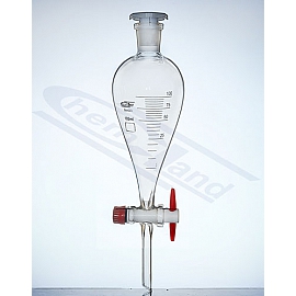 Rozdzielacz Squiba ze skalą szlif 24/29 kranPTFE0500ml