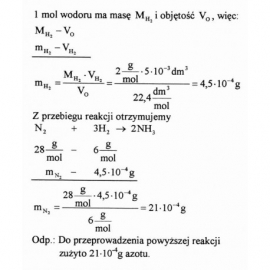 Rozwiązania zadań na objętość molową substancji cz. 8