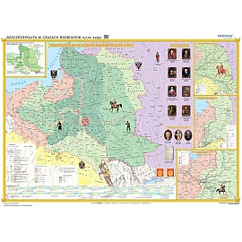 Rzeczpospolita w okresie rozbiorów (1772-1795) - mapa ścienna 200x150 cm