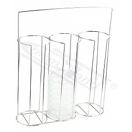 Stojak do przenoszenia szalek Petriego o średnicy do 100mm, 3x10 szalek, stal nierdzewna