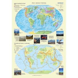 Świat - geologia i tektonika 200x150 cm