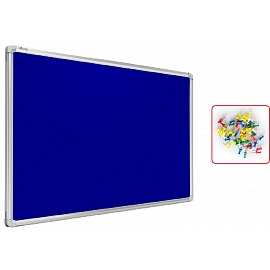 Tablica tekstylna 150x100 cm NIEBIESKA