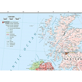 The British Isles Political 160x120 cm