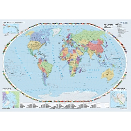 The World Political - mapa ścienna w języku angielskim 200 x 150 cm