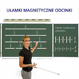Ułamki – odcinki tablicowe magnetyczne + wskaźnik