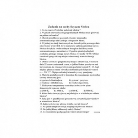 Zadania na cechy fizyczne słońca