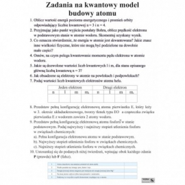 Zadania na kwantowy model budowy atomu