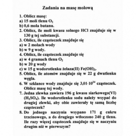 Zadania na masę molową