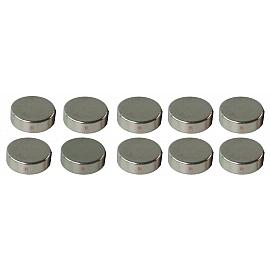 Zestaw 10 magnesów neodymowych 15x10mm