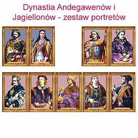 Zestaw portretów Andegawenów Jagiellonów antyrama