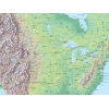 Ameryka Północna i Środkowa - ścienna mapa fizyczna 200x150 cm