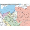 DUO Polska i Litwa za pierwszych Jagiellonów / Europa XIV-XV wiek - dwustronna mapa ścienna