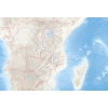 Mapa fizyczna Afryki - ścienna mapa ćwiczeniowa 200x150 cm