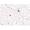 Mapa konturowa Polski administracyjna - ćwiczeniowa mapa ścienna 160x120 cm