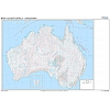 Mapa konturowa Australii - ścienna mapa ćwiczeniowa 160 x 120 cm