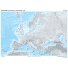 Mapa konturowa hipsometryczna Europy - ćwiczeniowa mapa ścienna 160x120 cm