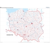 Mapa konturowa Polski administracyjna - ćwiczeniowa mapa ścienna 200x150 cm